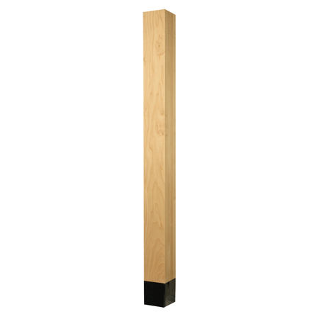 OSBORNE WOOD PRODUCTS 35 1/2 x 3 Weston Fusion Leg in Maple with Brushed Copper 2708M-BCP